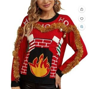 Festive Red Holiday Sweater